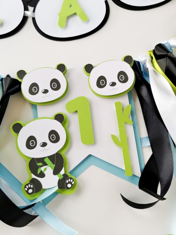 Proporczyk na krzesełko z dowolną liczbą - PANDA BOY - obrazek 3