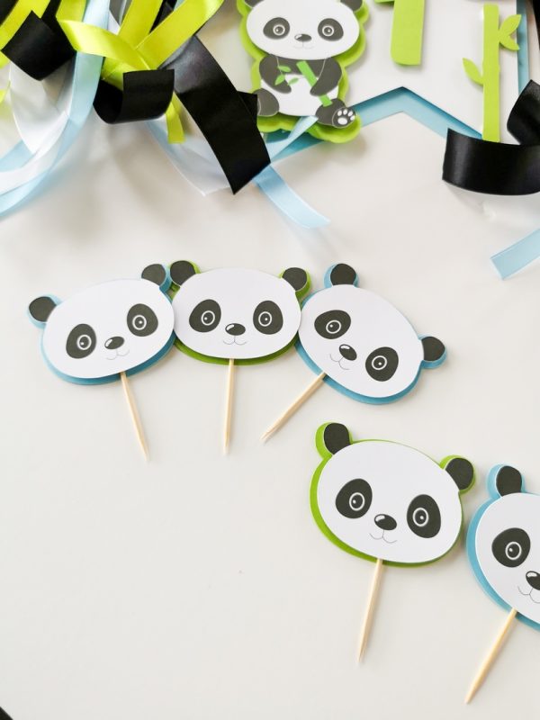 Pikery na babeczki i muffinki - PANDA BOY - obrazek 3