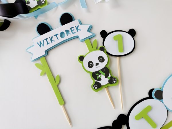 Topper personalizowany  - PANDA BOY - obrazek 3