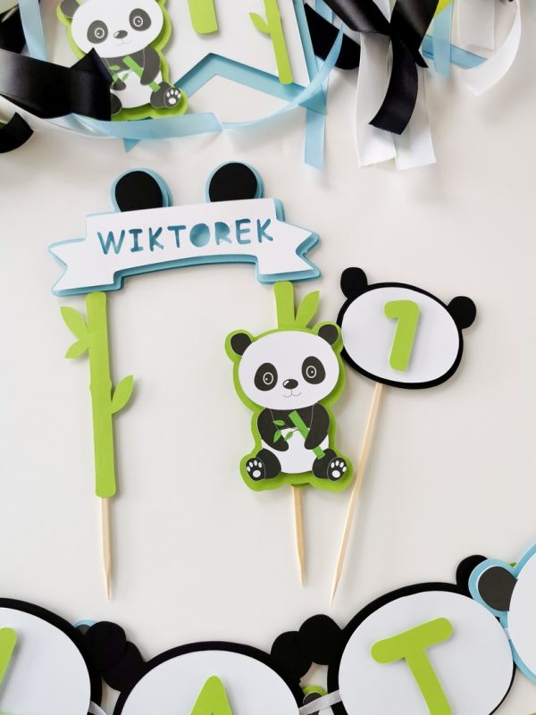 Topper personalizowany  - PANDA BOY - obrazek 4