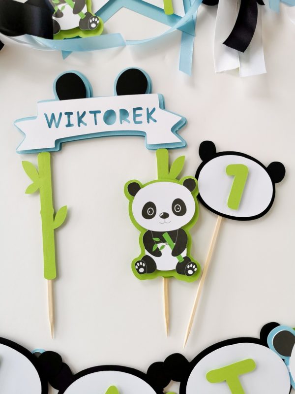 Topper personalizowany  - PANDA BOY - obrazek 5