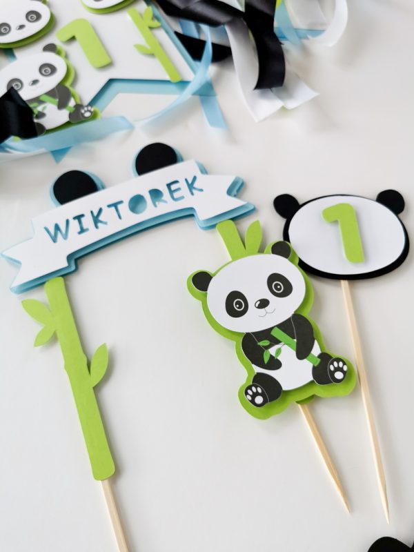 Topper personalizowany  - PANDA BOY - obrazek 6
