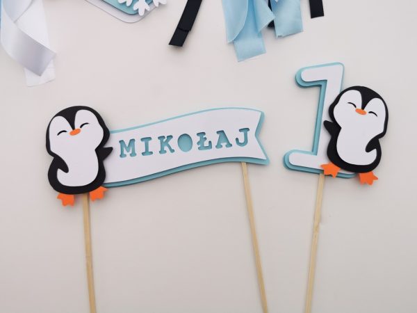 Topper personalizowany  - PINGWINEK - obrazek 2
