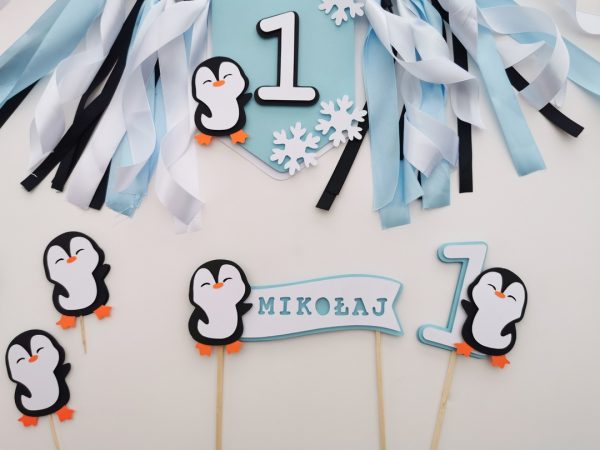 Topper personalizowany  - PINGWINEK - obrazek 3