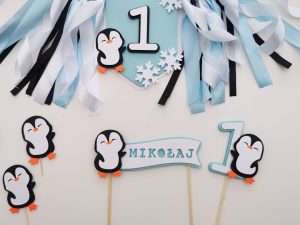 Topper personalizowany  – PINGWINEK