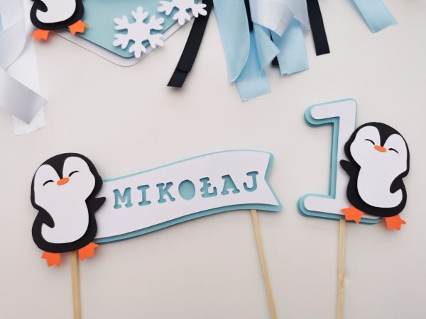 Topper personalizowany  - PINGWINEK - obrazek 4