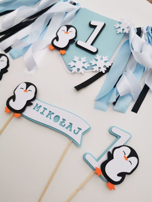 Topper personalizowany  - PINGWINEK - obrazek 5
