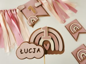 Topper personalizowany  – TĘCZA BOHO