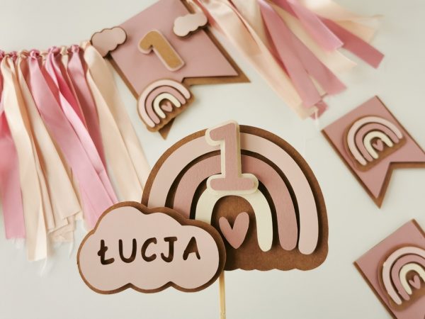 Topper personalizowany  - TĘCZA BOHO - obrazek 7