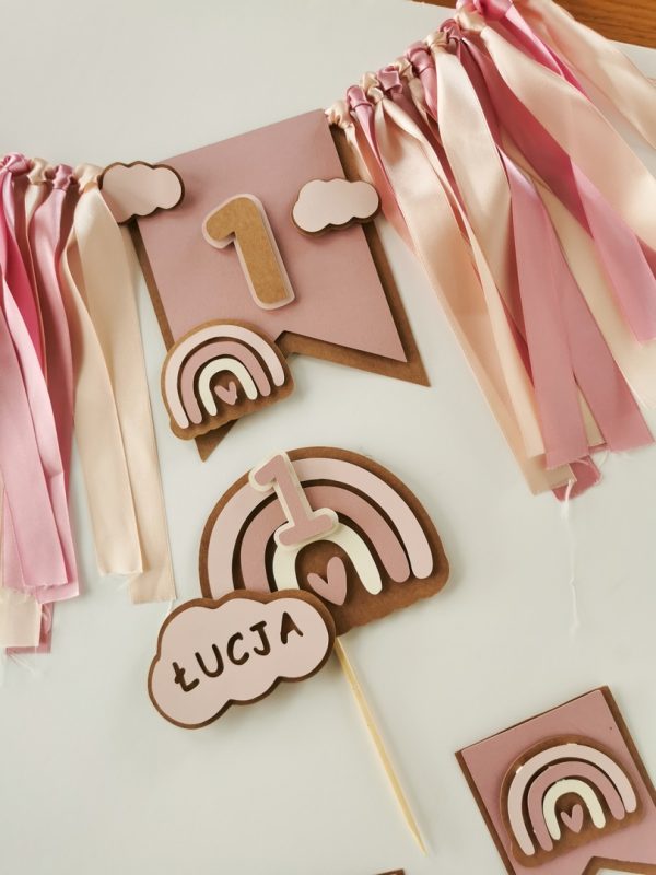 Topper personalizowany  - TĘCZA BOHO - obrazek 4