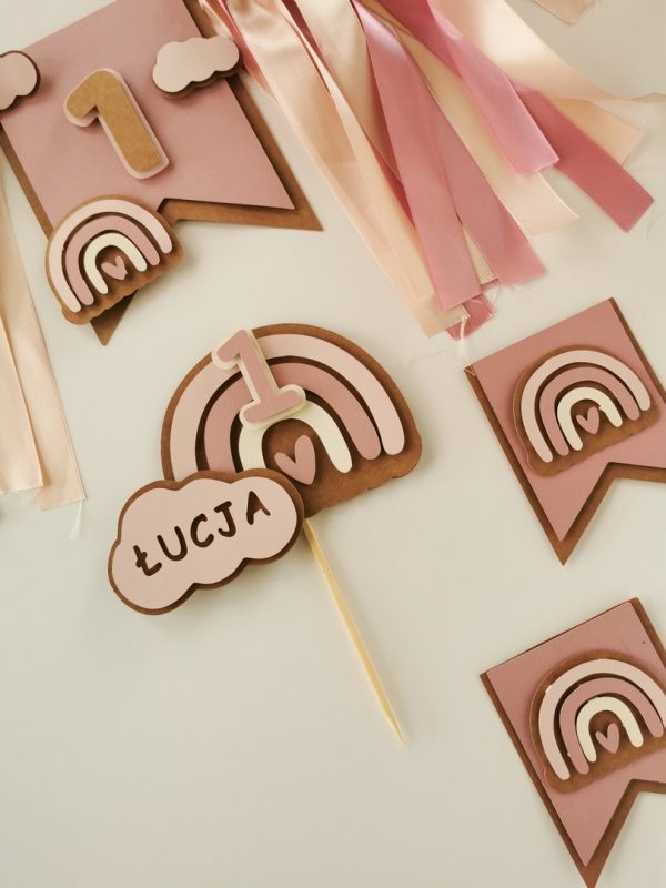 Topper personalizowany  - TĘCZA BOHO - obrazek 6