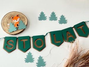 Baner urodzinowy STO LAT – zielony